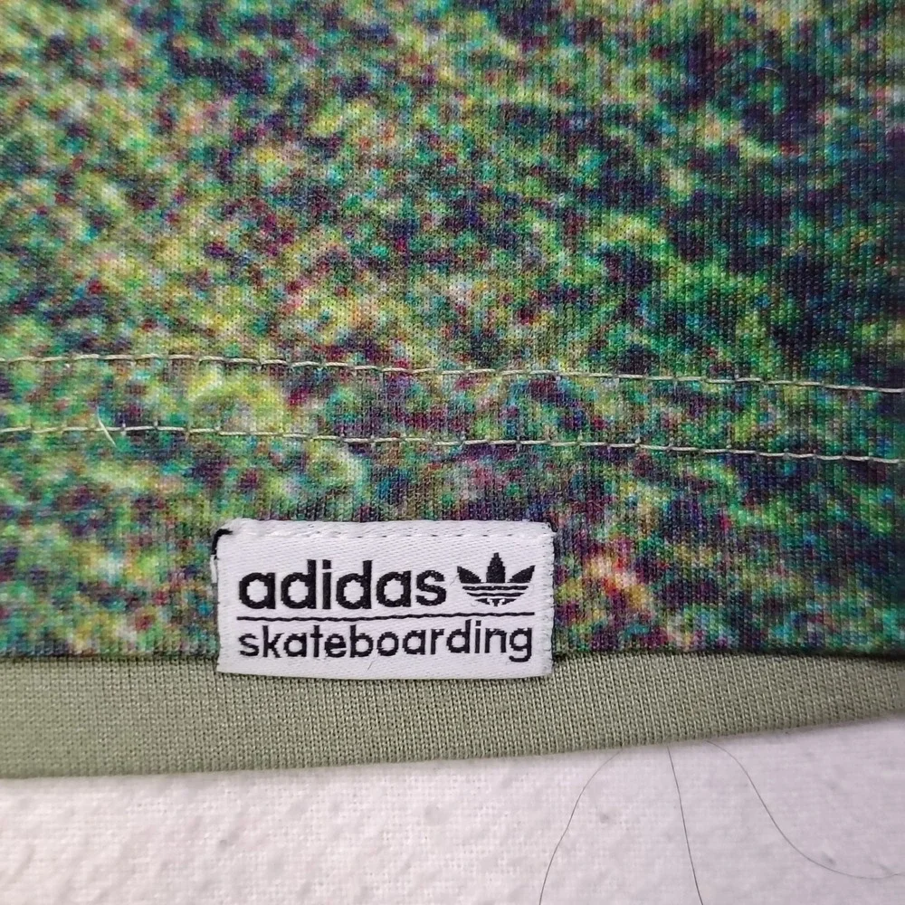 Adidas Skateboarding Tank Top Mens Large Green Climalite Graphic Mountain Road - Picture 6 of 9